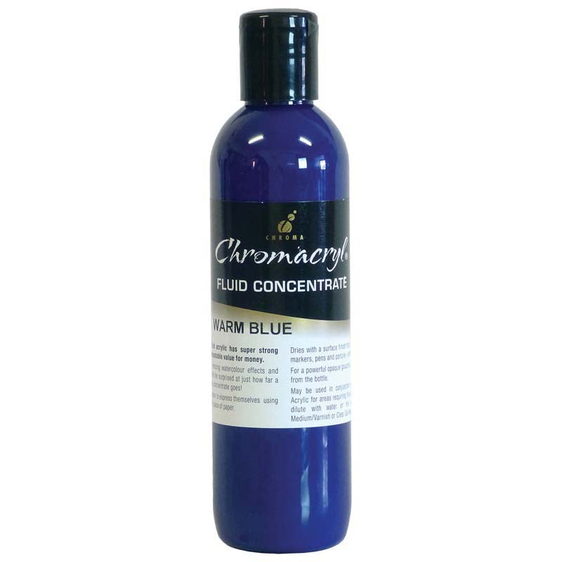Chromacryl Fluid Concentrate Warm Blue 250ml - Cafe Supply