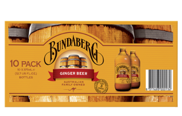 Bundaberg Ginger Beer 10 x 375ml - Cafe Supply