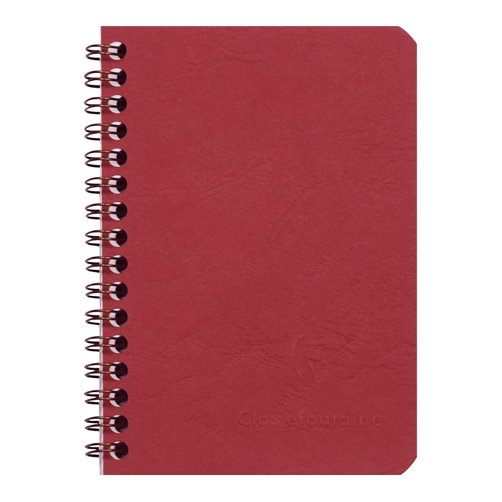 Age Bag Spiral Notebook Pocket Lined Red