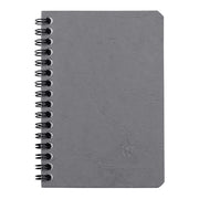 Age Bag Spiral Notebook Pocket Lined Grey