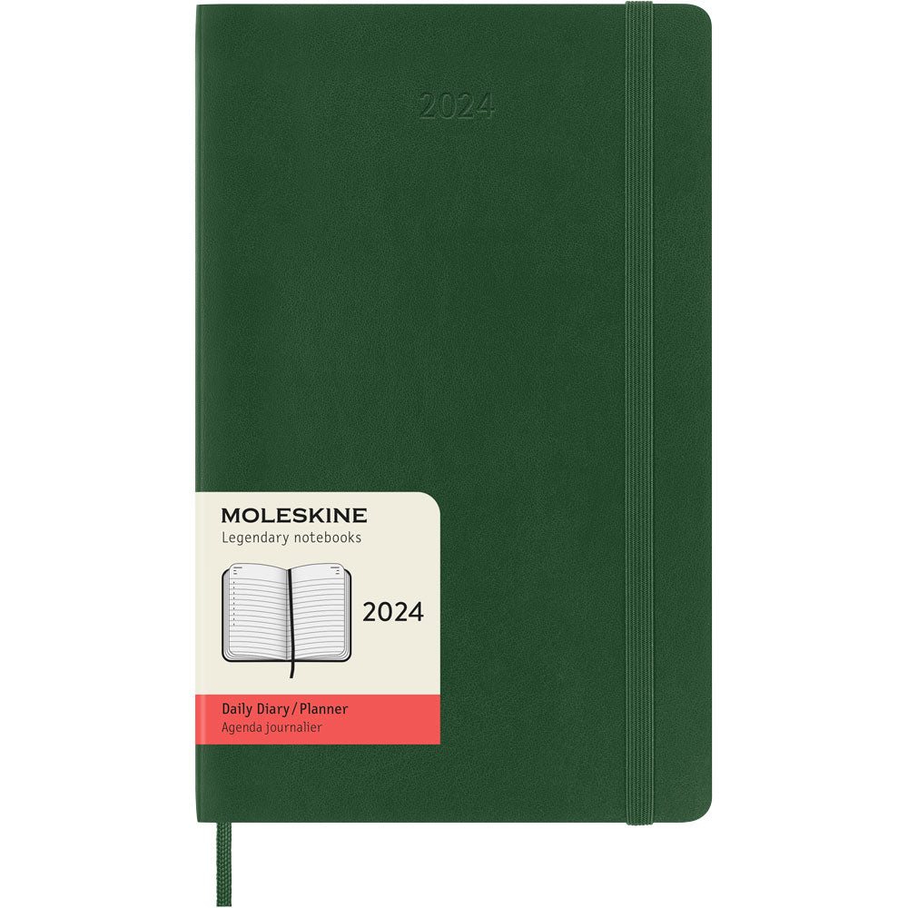 Moleskine Diary 12 Month Daily SC Large Myrtle Green