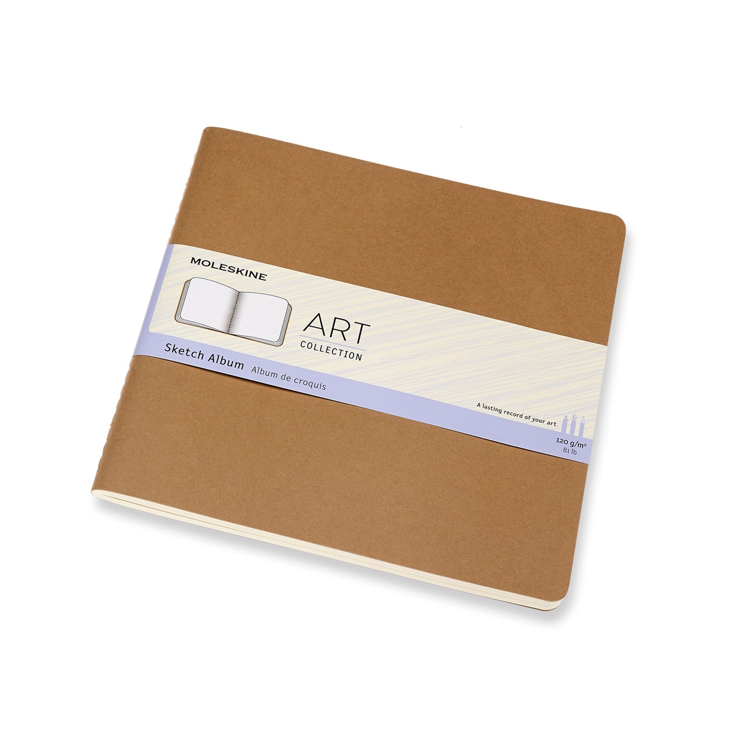Moleskine Art Cahier Sketch Album Squared Kraft Brown - Cafe Supply