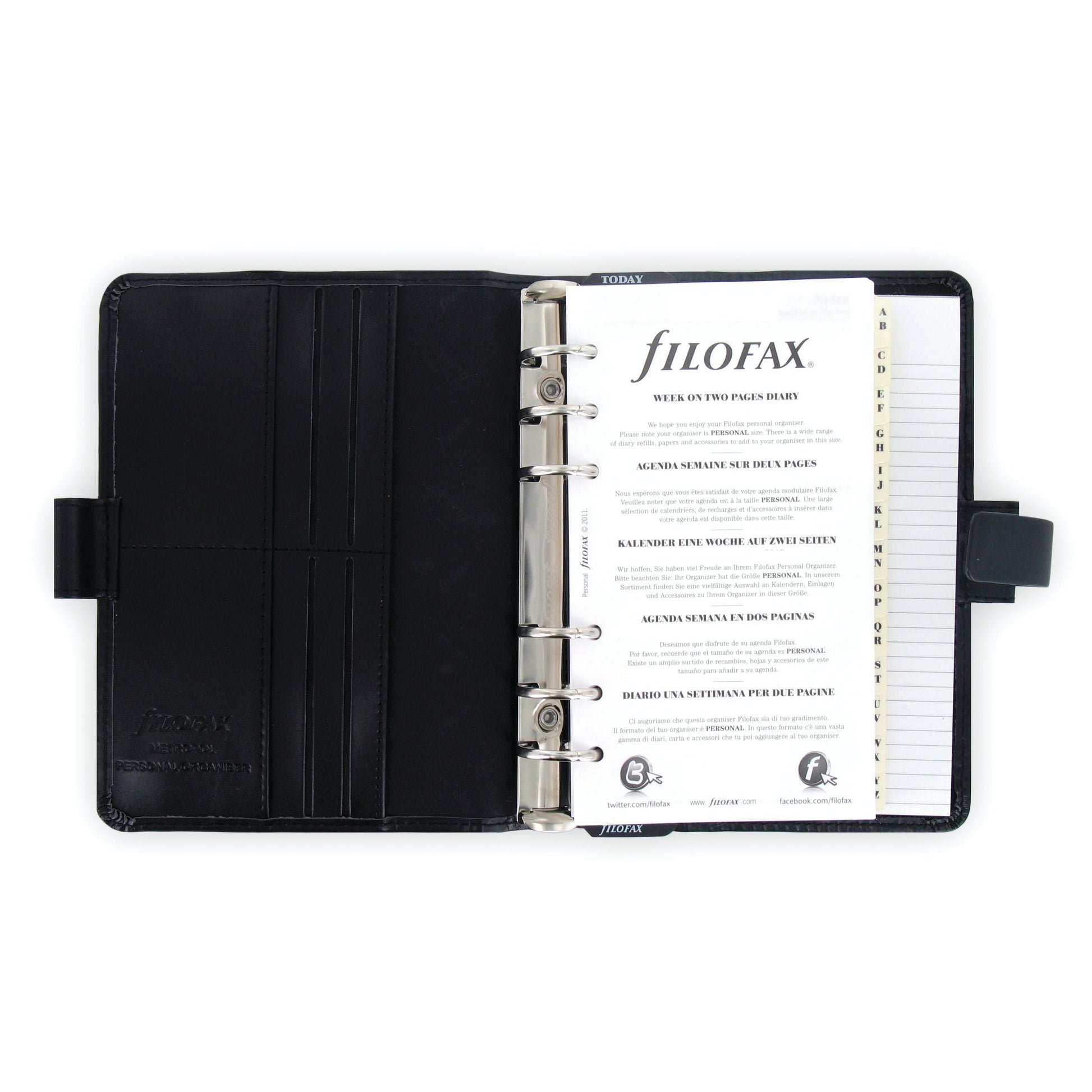 Filofax Organiser Metropol A4 Black - Cafe Supply