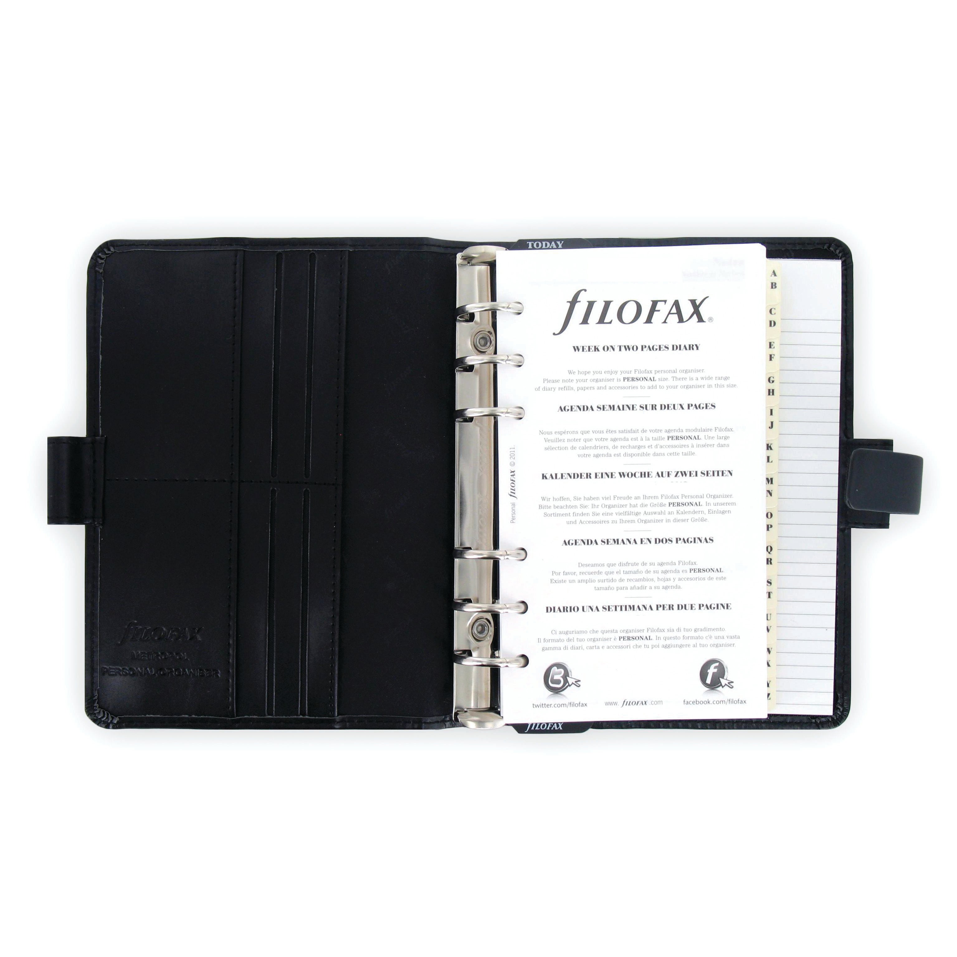 Filofax Organiser Metropol A4 Black - Cafe Supply