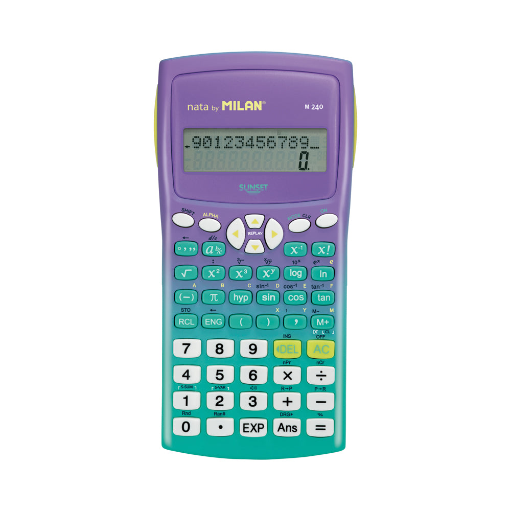 Milan Scientific Calculator Sunset Green Purple - Cafe Supply