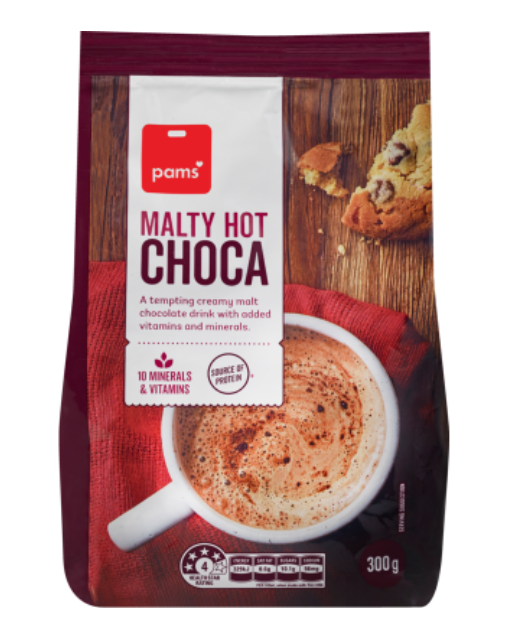 Pams Malty Hot Choca 300g - Cafe Supply