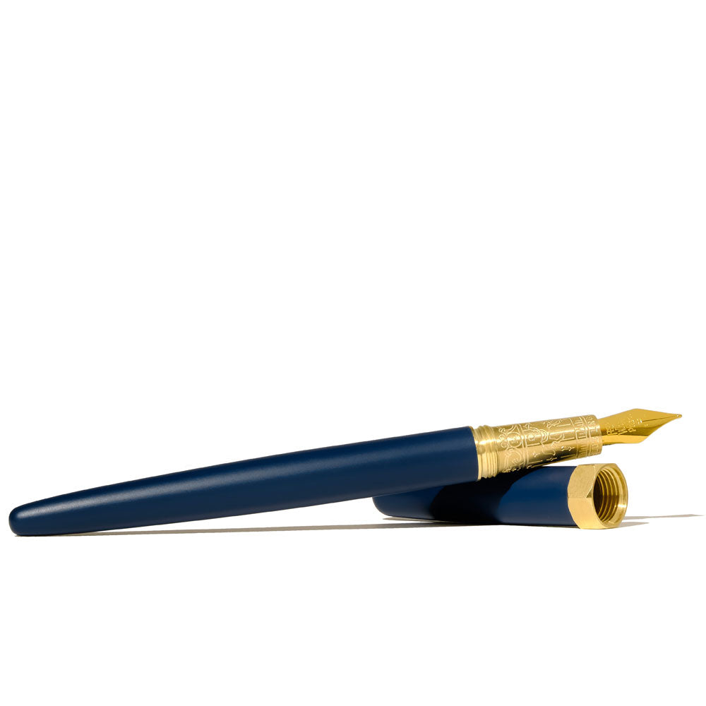 Ferris Wheel Press Fountain Pen Brush Crystal Blue Legacy Gold Nib Fine