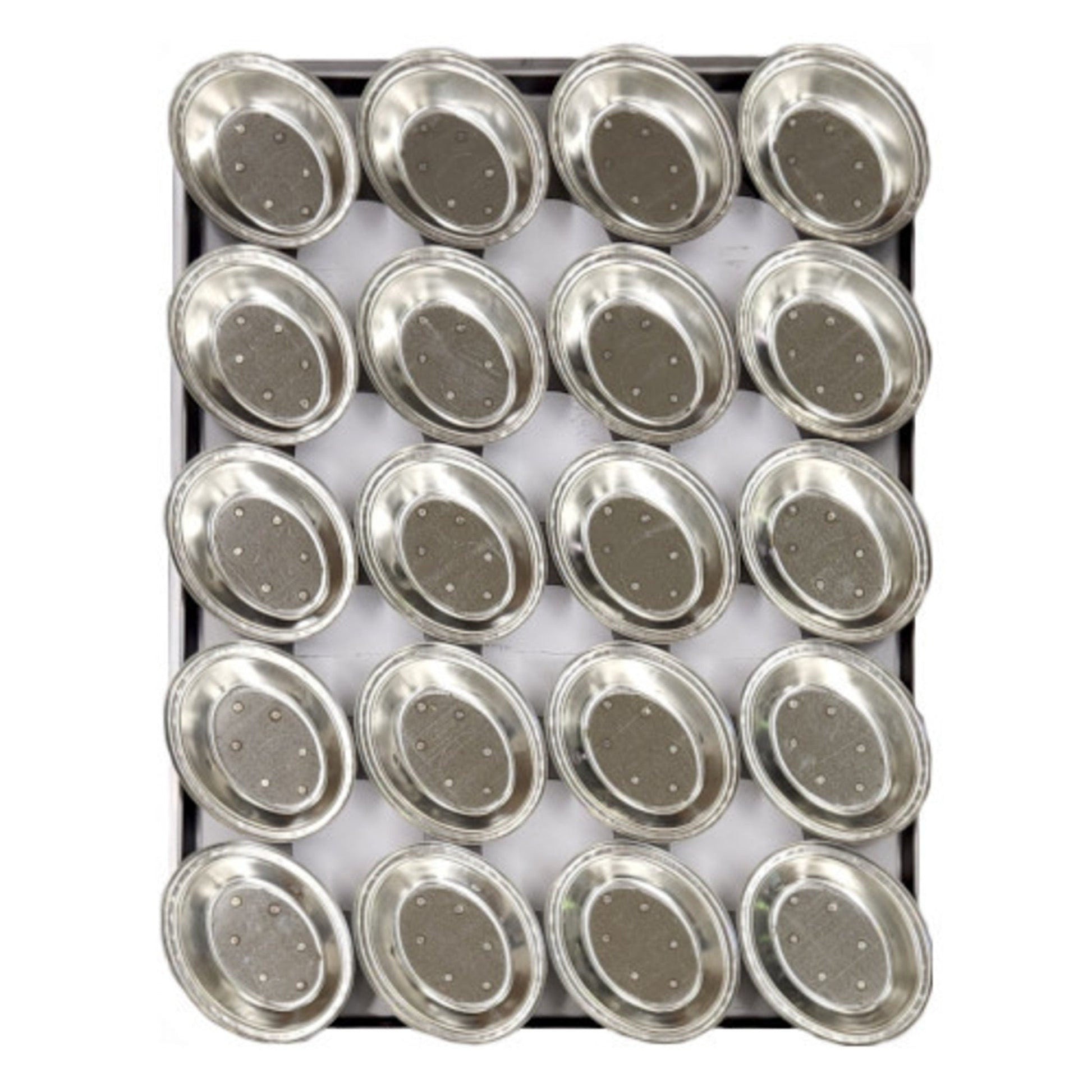 Palletized Pie Tins, (20) Oval 130x105x29mm, Tray size 600x460mm - Cafe Supply
