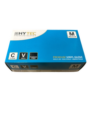 Hytec Clear Vinyl Powder Free Disposable Gloves Medium