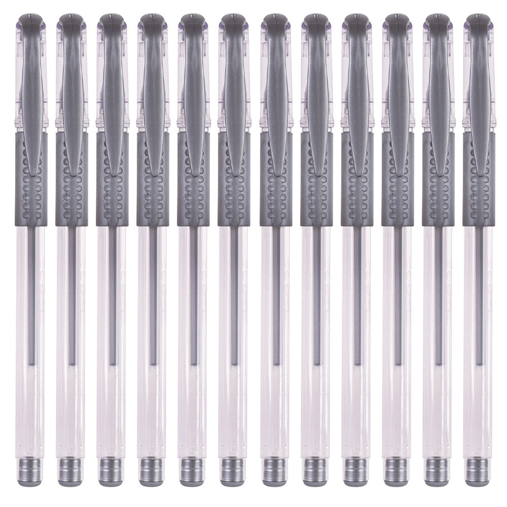 Basics by Zart Gel Pens 12 Pack Silver