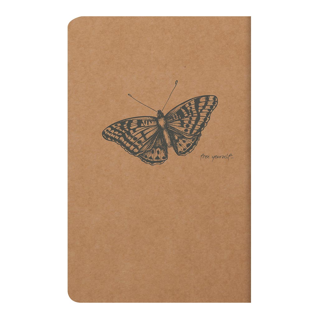 Flying Spirit Sewn Notebook 11x17cm Kraft