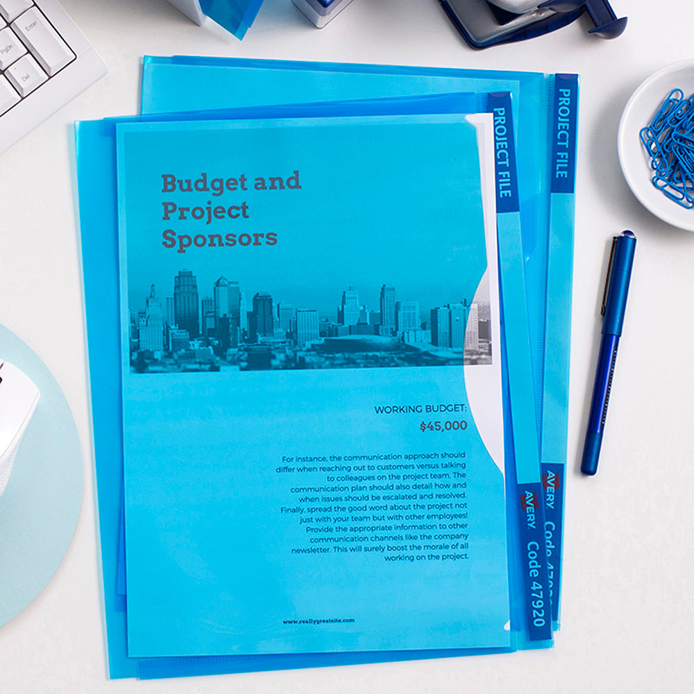 Avery Project File A4 Blue - Cafe Supply