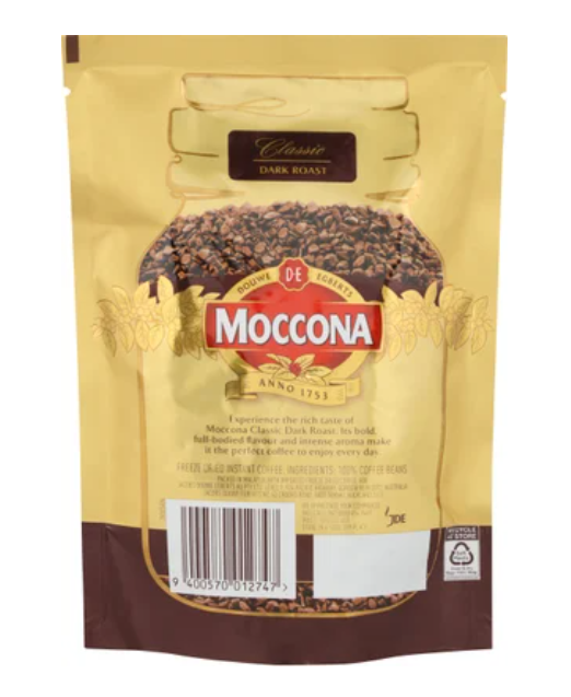 Moccona Classic Dark Roast Instant Freeze Dried Coffee Refill 90g - Cafe Supply