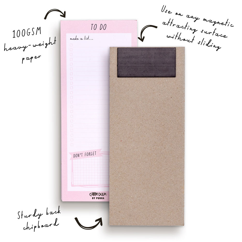 Pukka Carpe Diem Magnetic To Do List Ballerina Pink