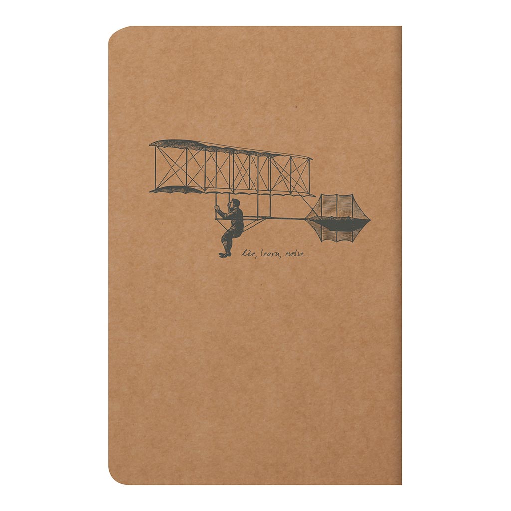Flying Spirit Sewn Notebook 11x17cm Kraft