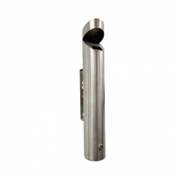 Cylindrical S/S Wall Mounted Ashtray - Cafe Supply