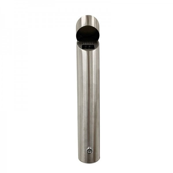 Cylindrical S/S Wall Mounted Ashtray - Cafe Supply