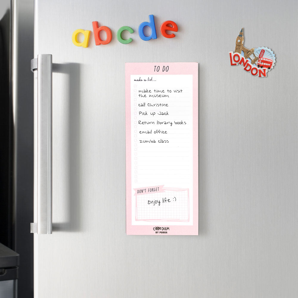 Pukka Carpe Diem Magnetic To Do List Ballerina Pink