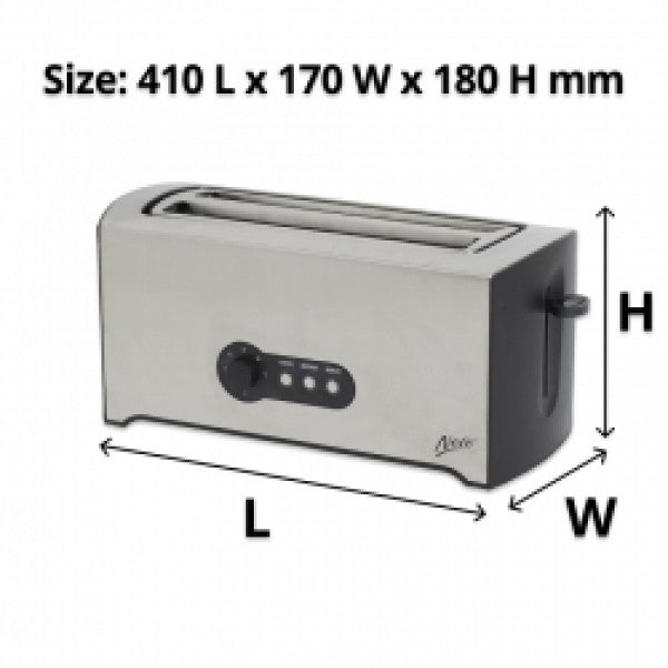 Nero S/S Toaster 4 Slice 1600W Rectangle - Cafe Supply