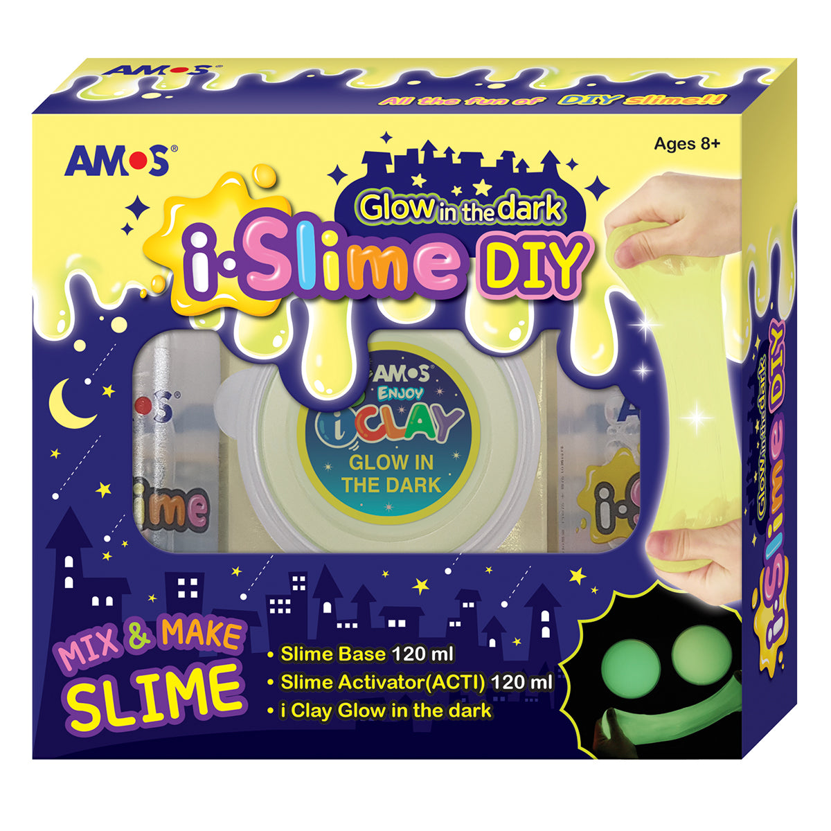 Amos i.Slime DIY Slime Making Kit Glow In The Dark - Cafe Supply