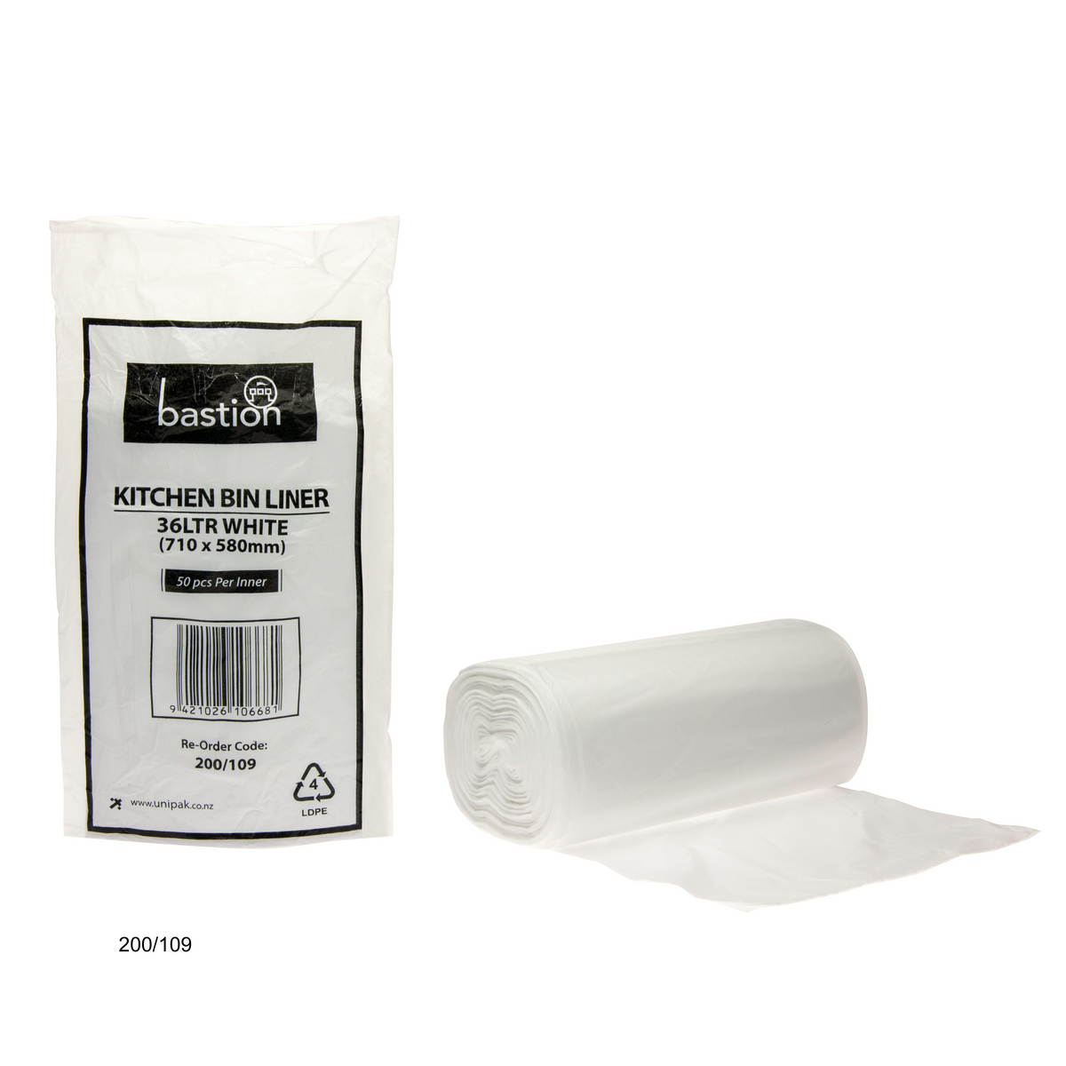 Bastion Kitchen Tidies White - 36 Litre