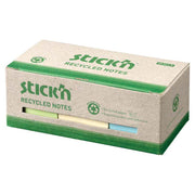 Stick'n Recycled Notes 38x50mm 100 Sheet Assorted Box 12 - Cafe Supply