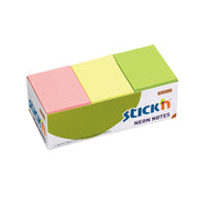 Stick'n Note 38x50mm 100 Sheet Neon Assorted Pack 12 - Cafe Supply