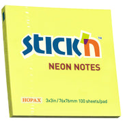 Stick'n Note 76x76mm 100 Sheet Neon Lemon - Cafe Supply