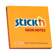 Stick'n Note 76x76mm 100 Sheet Neon Orange - Cafe Supply