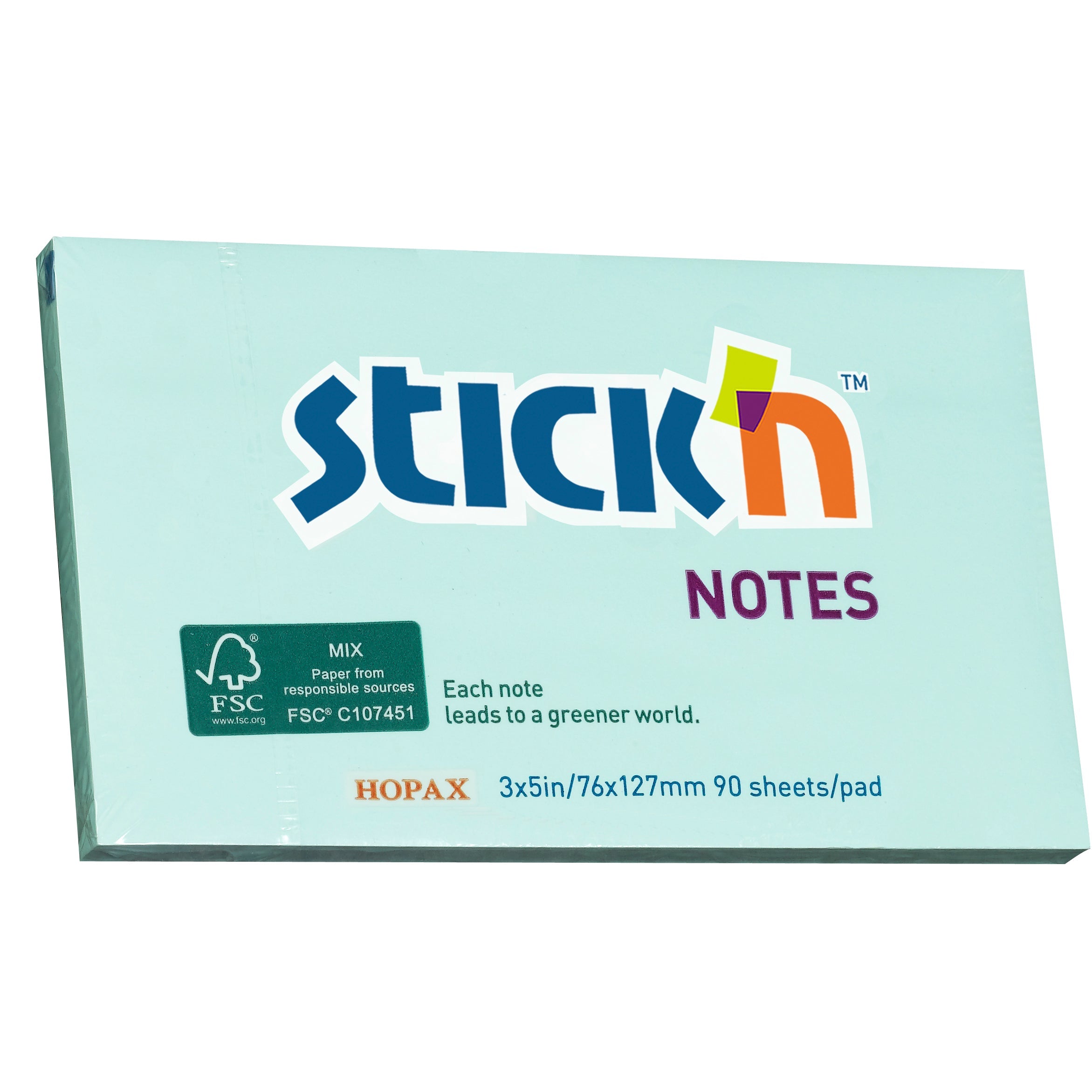 Stick'n FSC Note 76x127mm 90 Sheets Blue - Cafe Supply