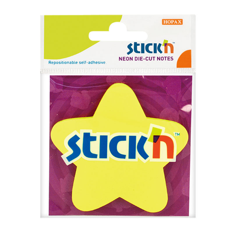 Stick'n Die Cut Notes Star 70x70mm 50 Sheets - Cafe Supply