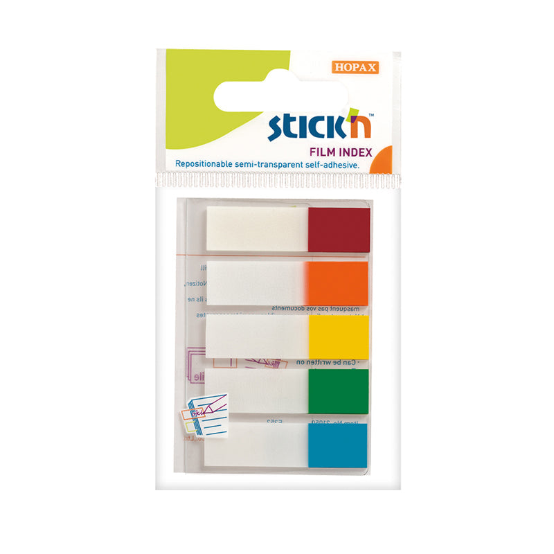 Stick'n Film Index Flags Neon Tips 45x12mm 100 Flags 5 Col - Cafe Supply