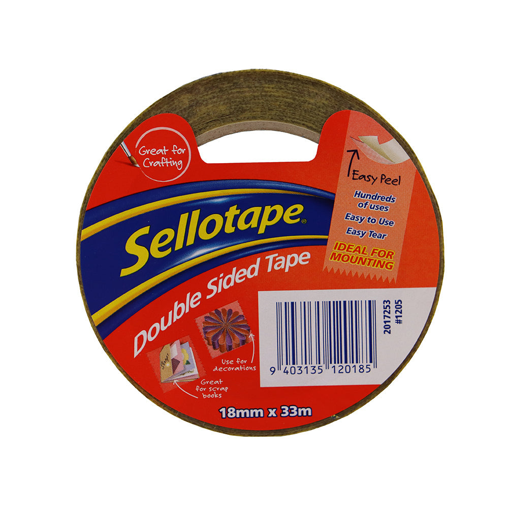 Sellotape 1205 Double-Sided Tape 18x33m - Cafe Supply