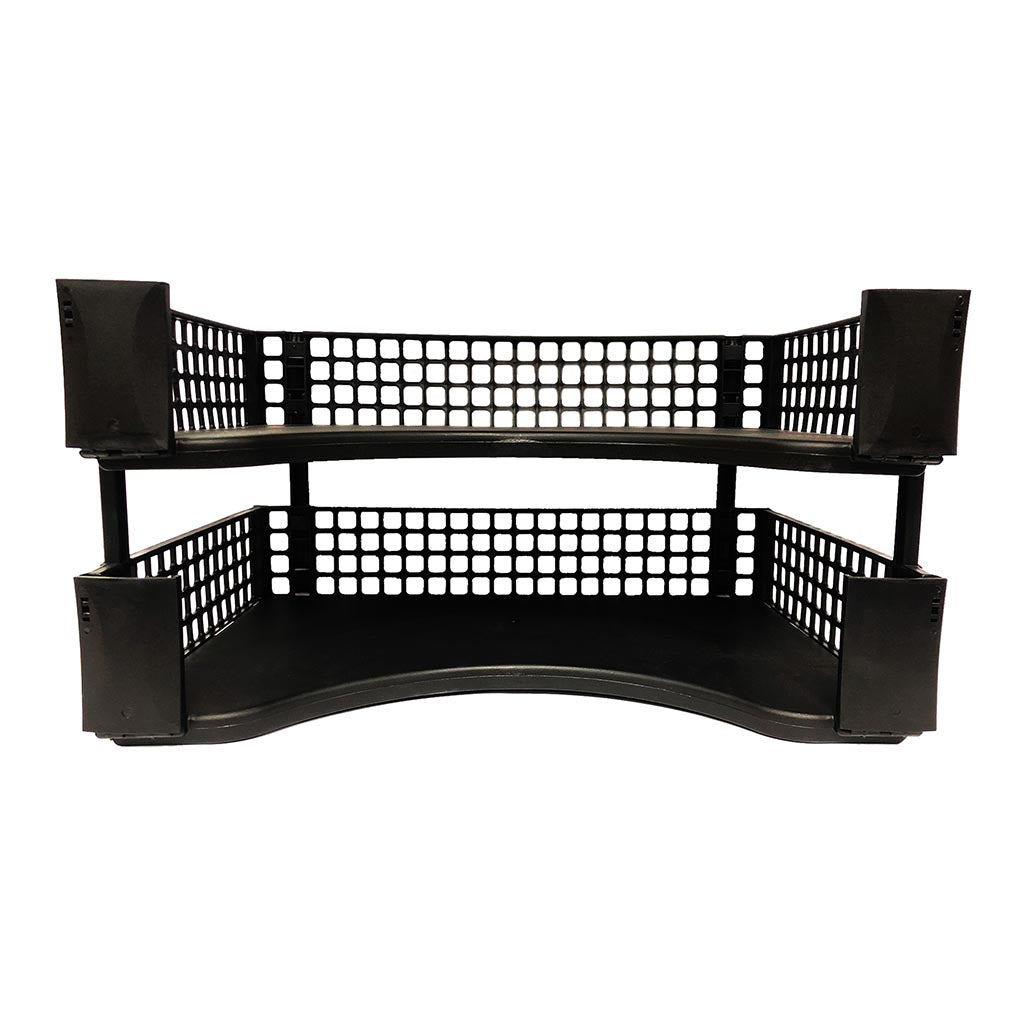 OSC Document Tray Stackable Black, Pack of 2