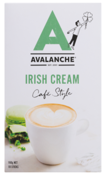 Avalanche Irish Cream Coffee Sticks 10 x 16g