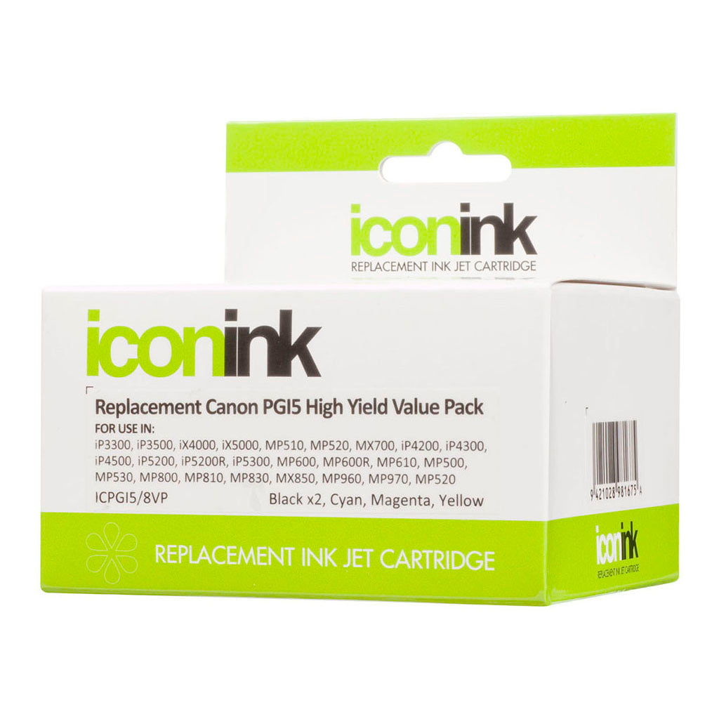 Icon Compatible Canon PGI5 CLI8 BBCMY Ink Value Pack