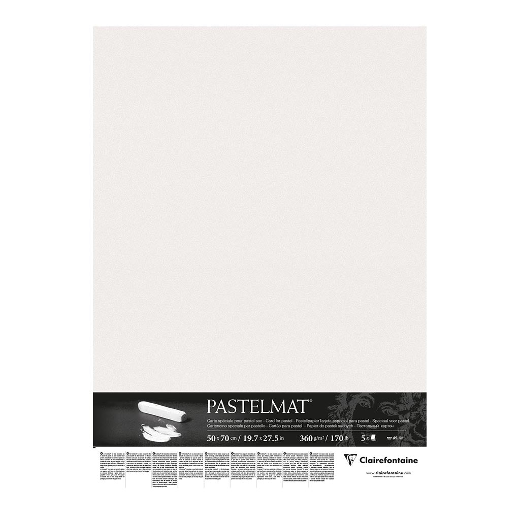 Pastelmat Paper 50x70cm White, Pack of 5
