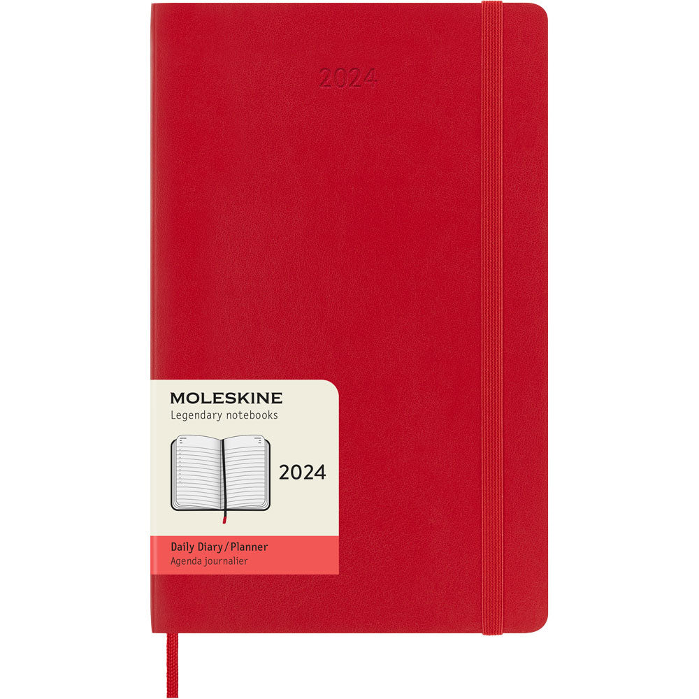 Moleskine Diary 12 Month Daily SC Large Scarlet Red