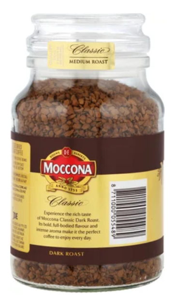 Moccona Classic Dark Roast Instant Freeze Dried Coffee Jar 200g