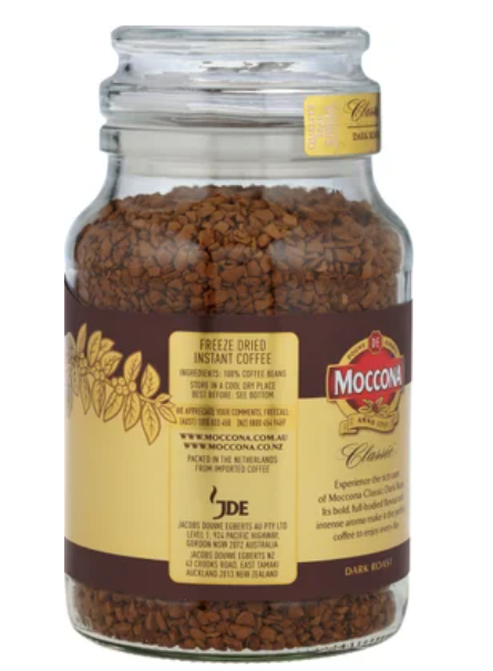 Moccona Classic Dark Roast Instant Freeze Dried Coffee Jar 200g