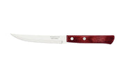 Tramontina Churrasco Steak Knife Serrated Narrow Blade Polywood Red 5",  12cm