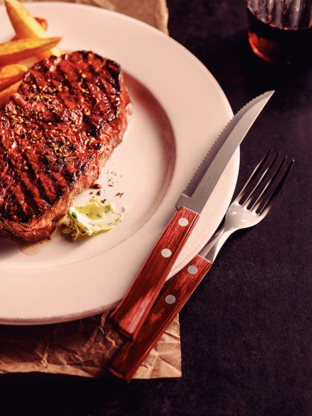 Tramontina Churrasco Steak Knife Polywood Traditional Steak Set Red 12pc