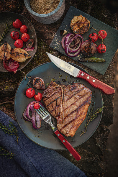 Tramontina Churrasco Jumbo Steak Cutlery 12 Piece Set  - Red
