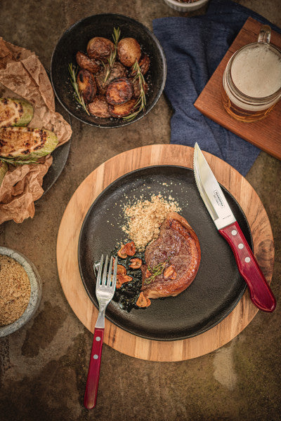 Tramontina Churrasco Jumbo Steak Cutlery 12 Piece Set  - Red