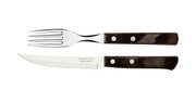 Tramontina Churrasco Steak Knife Polywood Traditional Steak Set Brown 12pc