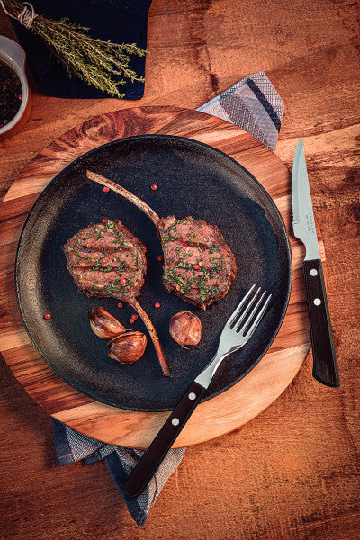 Tramontina Churrasco Spanish Steak Cutlery 12 Piece Set - Brown