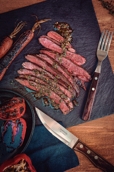 Tramontina Churrasco Jumbo Steak Cutlery 12 Piece Set  - Brown