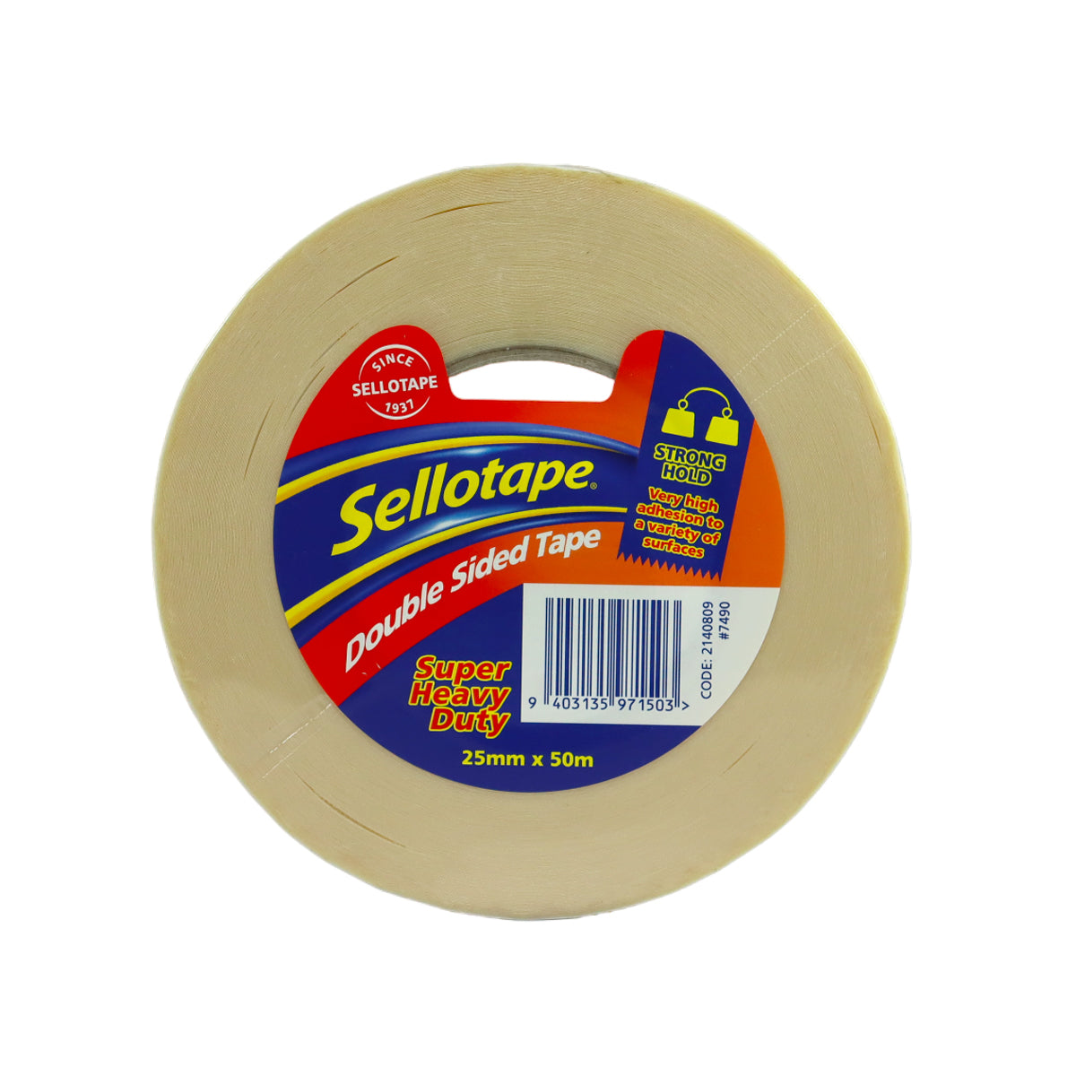 Sellotape HD Double Sided PVC Tape 25mm x 50m - Cafe Supply