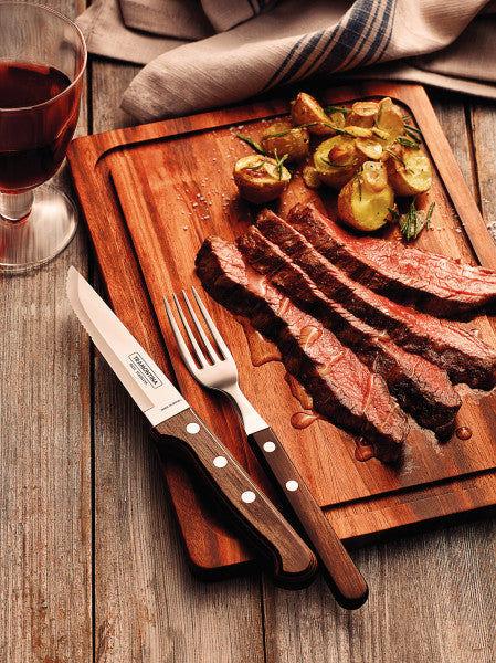 Tramontina Churrasco Steak Knife Gaucho Polywood Brown 5", 12cm