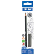 Milan Graphite Pencils H Pack 12 Triangular - Cafe Supply